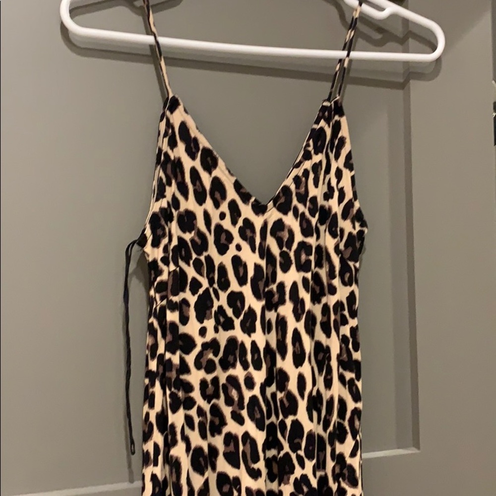 Long leopard maxi dress